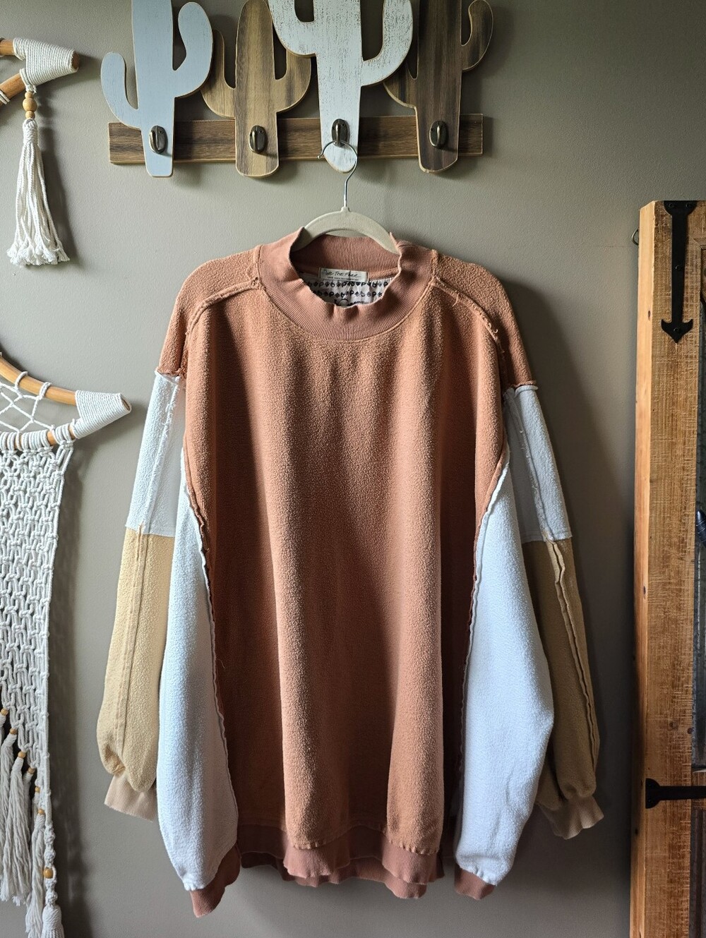 We The Free × Free People Rowan Oversized Colorblock Pullover